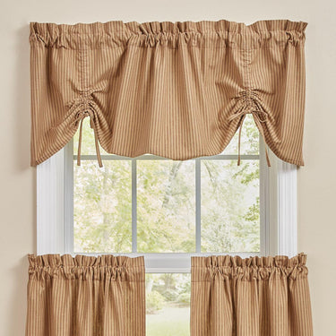 Sturbridge Ticking Valance - Farmhouse Wine 60x20 Park designs - The Fox Decor